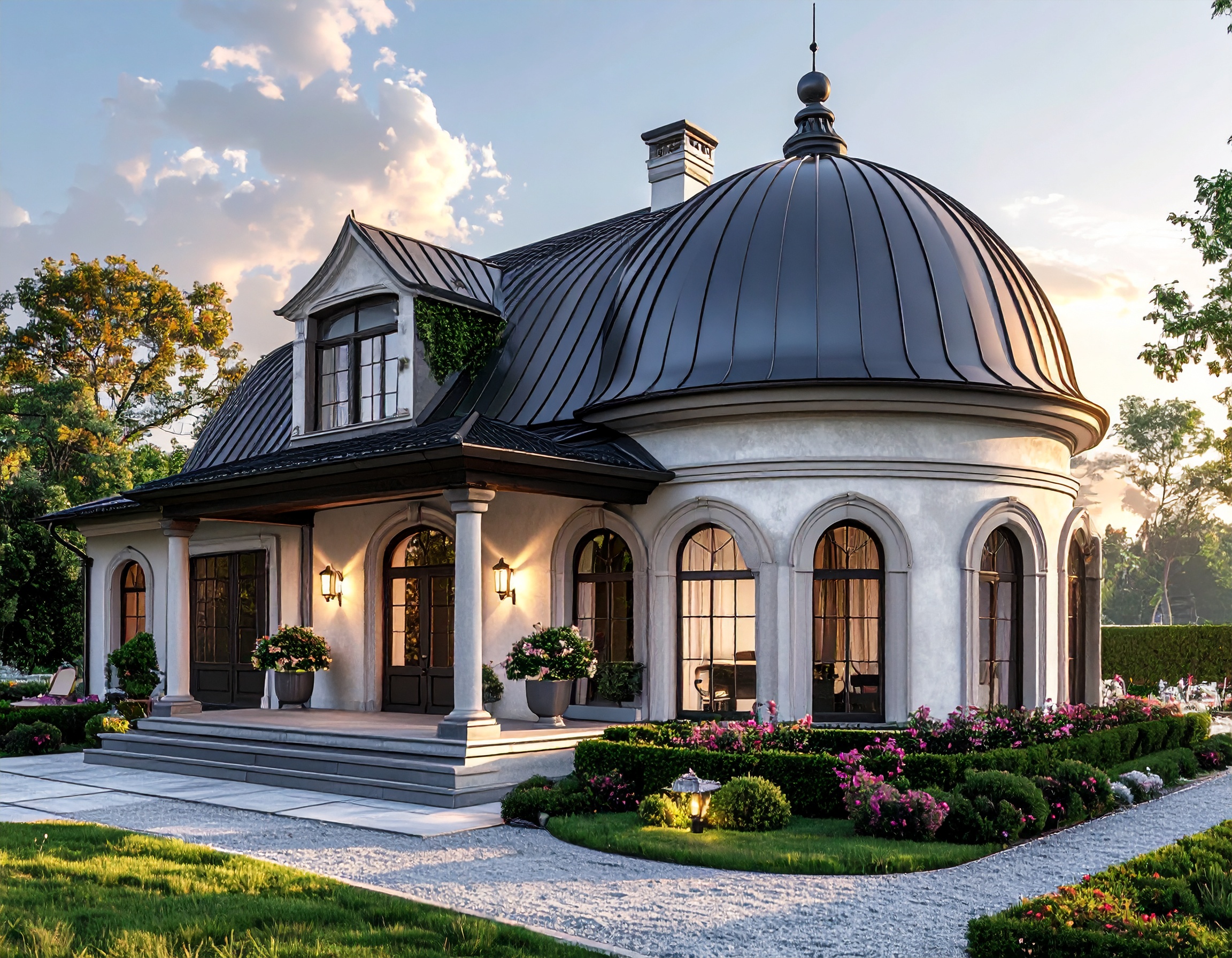 Kuppeldach in Metall